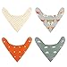 BOGZON Baby Bandana Drool Bibs For Boys & Girls, Pure & Absorbent & Organic Cotton Pinny, Double Cloth, Set of 4 (4 Different Kinds of Style )