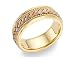 14K Solid Tri-Color Gold Braided Wedding Band Ring
