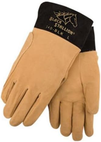 Revco Black Stallion REV24D-BLK Split Deerskin TIG Welding Gloves, Sma