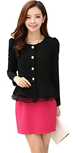 ツーピース スーツ ジャケット ワンピーススーツ タイトスカート 入学式 卒業式 オフィス カジュアル キュート エレガンス レディース 秋物 冬物 可愛いスカーフ付き R556