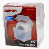 Clear CD Storage Box with 40 Sleeves Free