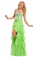 Maternity Plus Size Chiffon/Taffeta/Tulle Crystal Applique Beaded Lace Crystals Prom Dress 