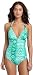 Hermanny by ViX Women's Snake Halter One Piece,Aqua,6