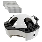 Smokeless Ashtray for Cigars and Cigarettes with Bonus pack of 6 Replacement Carbon Filters - Black & White