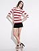 Camii Mia 3/4 Sleeve Shirts for Women, Striped Tee Shirts Cotton Stretchy Lightweight Slim Fit