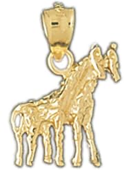 Dazzlers Solid 14k Gold Giraffes Charm Pendant Available in three colors from jewelsberry (weights: 1.4 grams only)