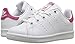 adidas Originals Stan Smith Sneaker, White/White/Bold Pink, 10.5 US Unisex Little Kid