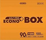 サニパック E-94エコノプラスBOX90L半透明 100枚 E94HCL