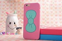 iPhone 6 Plus Case, Raysourcing Fashion Style Personality Cute TPU Case Skin Cover With Bowknot Kickstand Compatible with iphone6 Plus 5.5Inch (Rose) by Raysourcing