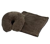 Snoozer - Travel Neck Pillow/Blanket in Velura - Travel neck pillow and blanket in Velura