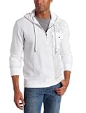 Calvin Klein Jeans Men's Micro Waffle Long Sleeve Popover Hoody, White, Medium   Reviews