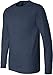 Bella 3501 Mens Jersey Long Sleeve Tee - Heather Navy, Small