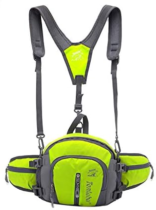 Yucyun Unisex Multifunctional Durable Waterproof Outdoor Waist Pack for Running Hiking Cycling Climbing Camping Travel (Green)
