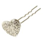 Crystal Heart - Hairstick, Single Unit