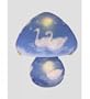 Meyda Tiffany 31041 Galle - Two Light Swan Accent Lamp, Light Blue Finish
