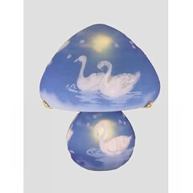 Meyda Tiffany 31041 Galle - Two Light Swan Accent Lamp, Light Blue Finish