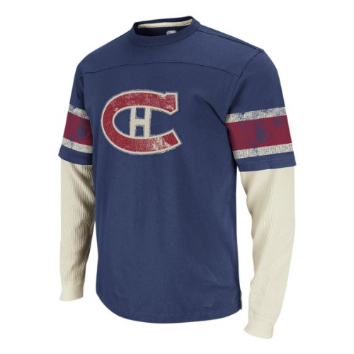 Montreal Canadiens Retro Thermal Applique Long Sleeve T-Shirt Size XXL