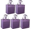 Reusable Grocery Tote Bag Lavander 5 Pack