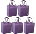 Reusable Grocery Tote Bag Lavander 5 Pack