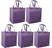 Kitchen & Housewares : Reusable Grocery Tote Bag Lavander 5 Pack