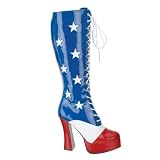 5 Inch Sexy Knee High Boot American Flag Halloween Costume Wonder Woman Super Woman
