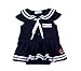 6-24m Baby Toddler Navy Sailor Short Sleeve Girl Dress