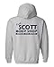 Keith Scott Body Shop Carolina TV Back Print DT Sweatshirt Hoodie (Large, Sports Gray)