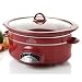 Rival SCVP601R-L 6 Quart Oval Smart-Pot Slow Cooker Red Crock Pot w/ Cookbook