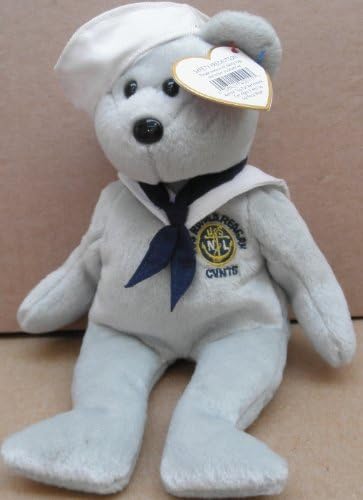 TY Beanie Babies Ronnie the Sailor Bear Plush Toy Stuffed Animal - U.S.S Ronald Reagan CVN76