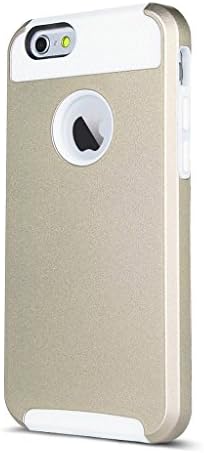 For iphone 6 plus Case , Flysunstore Pure Hybrid Silicone With Hard PC Pattern Design Double Layer Protective Skin Shell Cover Fit For Apple iphone 6 Plus (5.5 ") [WHITE GOLD]