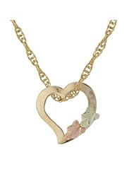 Black Hills Gold by Coleman Dainty 10k Gold Floating Heart Necklace