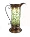 13" H Wrought Iron, Glass Jar