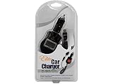 Black Universal 12v DC Car Charger with Smart Display For HTC Touch Cruise (Polaris) - 7 Tips