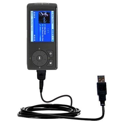 Classic Straight USB Cable for the Insignia MP3 Player with Power Hot Sync and Charge capabilities - uses Gomadic TipExchange Technology