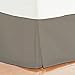 LUX Décor King Bed Skirt 16 Inch Drop - Brushed Microfiber Pleated Bed Skirt - Easy Fit, Wrinkle & Fade Resistant (King, Grey)