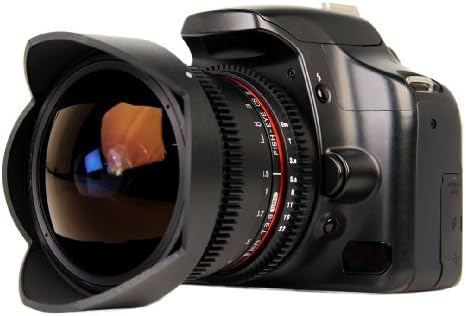 Bower SLY8VDN Ultra-Wide 8mm T3.8 Digital Fisheye Cine Lens for Nikon SLR Camera