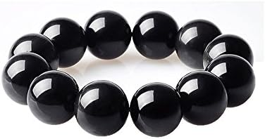 Obsidian Bracelet with Rainbow Eye Effect 14MM Bead Man/Woman, Gift Packing