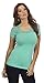 Women's Casual Floral Lace Inset Scoop Neck Short Sleeve Slim Fit Fashion Top