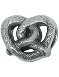 Zable (tm) Sterling Silver Pretzel Pandora Compatible Bead / Charm