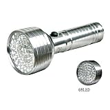 PAILIDE® GL068A Extreme Bright 68 LED Heavy-Duty Weatherproof Compact Aluminum Flashlight - Silver