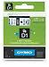 DYMO Labeling Tape, D1, Split Back , adhesive, Easy Peel, &frac12;" x 23', (45013), Black Print on White Tape