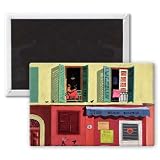 Afternoon Break, Nice (oil on canvas) by.. - 3x2 inch Fridge Magnet - large magnetic button - Magnet