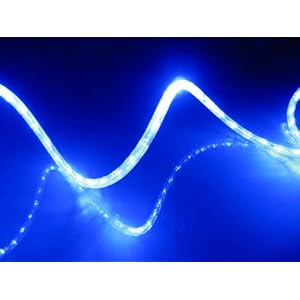 12V Rope Lights; 25ft Ocean Blue LED Rope Light Kit; Christmas Lighting; outdoor rope lighting