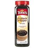 Tones-Whole Black Peppercorns, 19.5 oz shaker