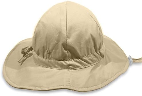 Baby Sun Hat By Colwares - 100% Cotton Sun Protection With Wide Brim (Tan, 12 Months)