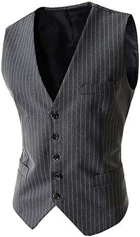 iRachel Mens Sleeveless Casual Slim Fit Business Dress Suit Vest Waistcoat