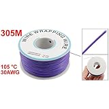 Purple PVC Coated Tin Plated Copper Wire Wire-Wrapping 30AWG Cable 305M