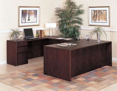 Union Square 72 Executive Full Pedestal  U Group Mahogany