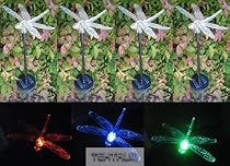 TEKTRUM SOLAR GARDEN COLOR CHANGING DRAGONFLY LIGHTS (Set of 4)