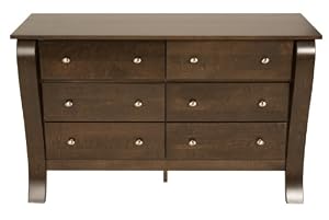 Kidz Decoeur Augusta 6 Drawer Double Dresser, Chocolate
